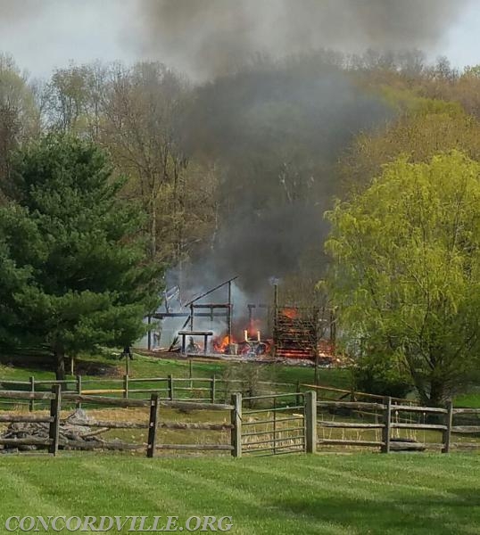 Thornbury Township Barn Fire - April 2015