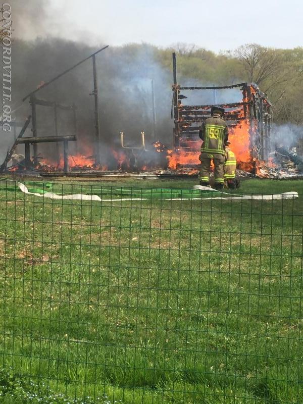 Thornbury Township Barn Fire - April 2015